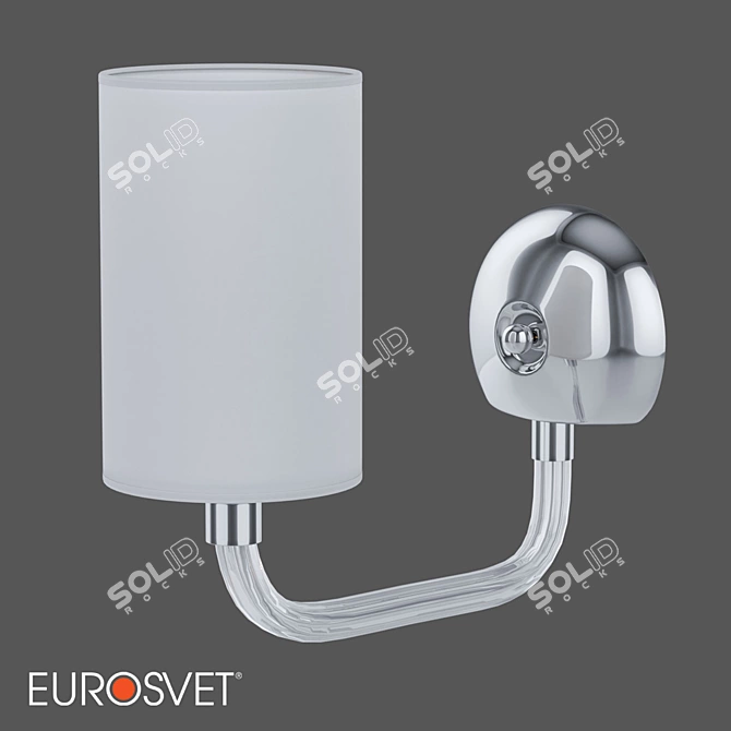 Catania Wall Lamp: Eurosvet Chrome Shade 3D model image 1