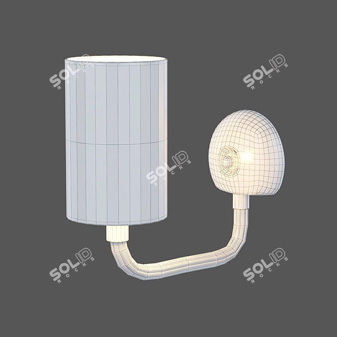 Catania Wall Lamp: Eurosvet Chrome Shade 3D model image 2