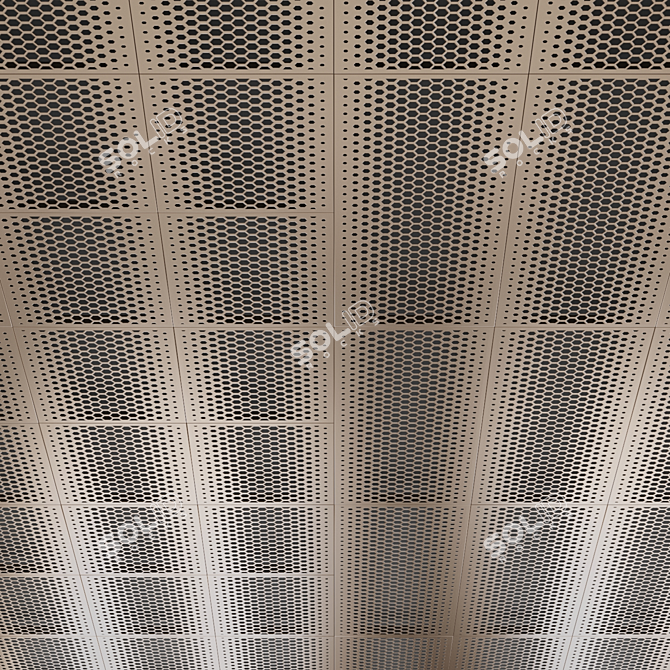Perforated Metal Panels for Ceiling and Wall Decoration 3D model image 1