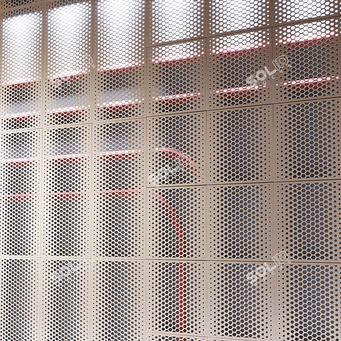 Perforated Metal Panels for Ceiling and Wall Decoration 3D model image 3