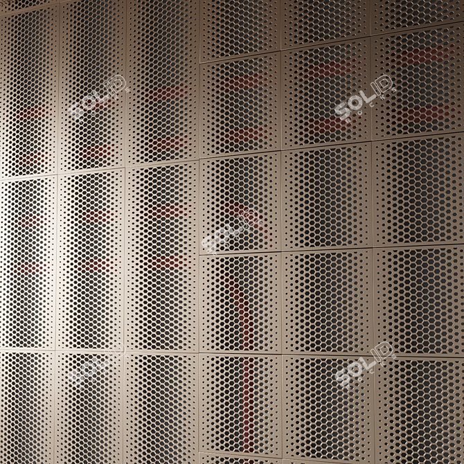 Perforated Metal Panels for Ceiling and Wall Decoration 3D model image 5