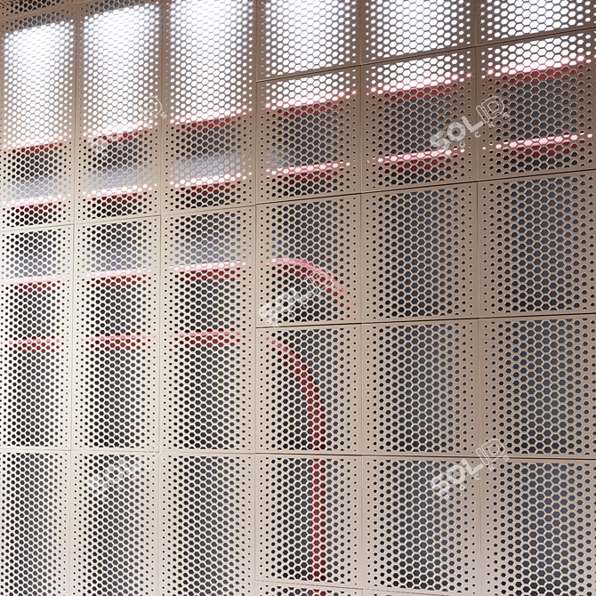 Perforated Metal Panels for Ceiling and Wall Decoration 3D model image 6