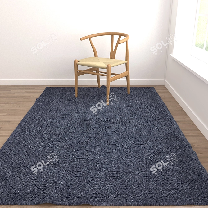 Versatile 6-Piece Rug Set 3D model image 3