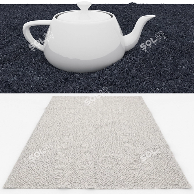 Versatile 6-Piece Rug Set 3D model image 4