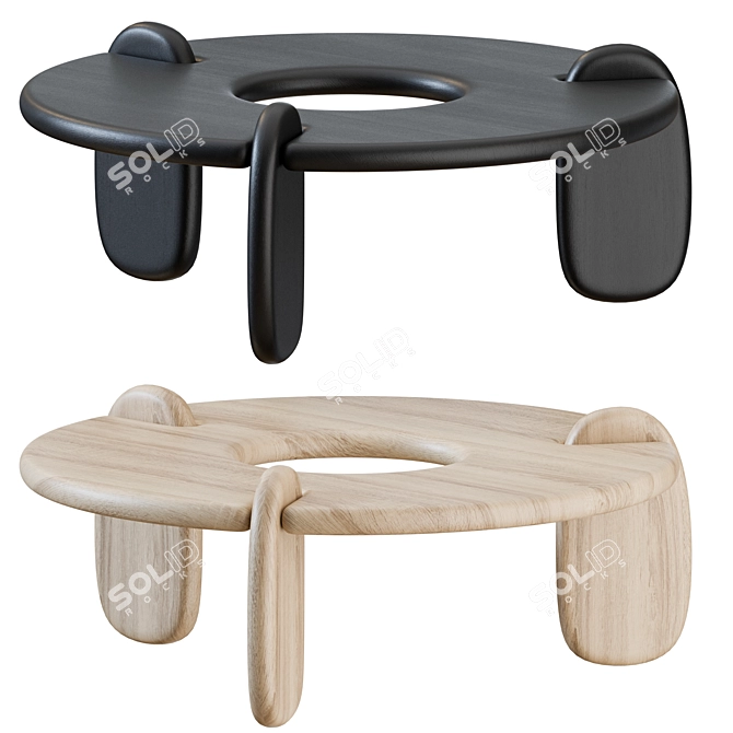 Modern Henge Coffee Table: Sleek Design 3D model image 1