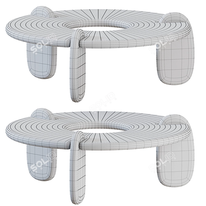 Modern Henge Coffee Table: Sleek Design 3D model image 3