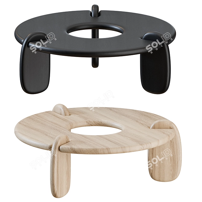 Modern Henge Coffee Table: Sleek Design 3D model image 5