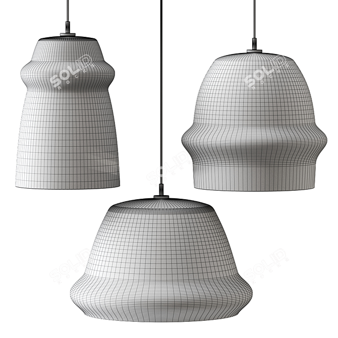 Zupello Pendant Lamp: Modern Elegance 3D model image 2