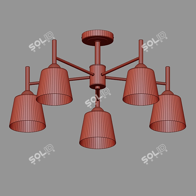 Eurosvet 70085/5 Fresco Ceiling Chandelier 3D model image 2