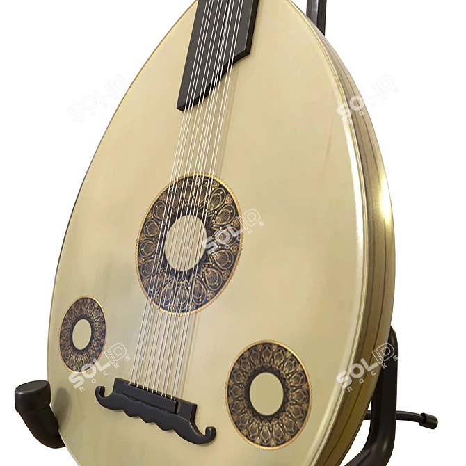 Exquisite Oud Instrument Masterpiece 3D model image 2