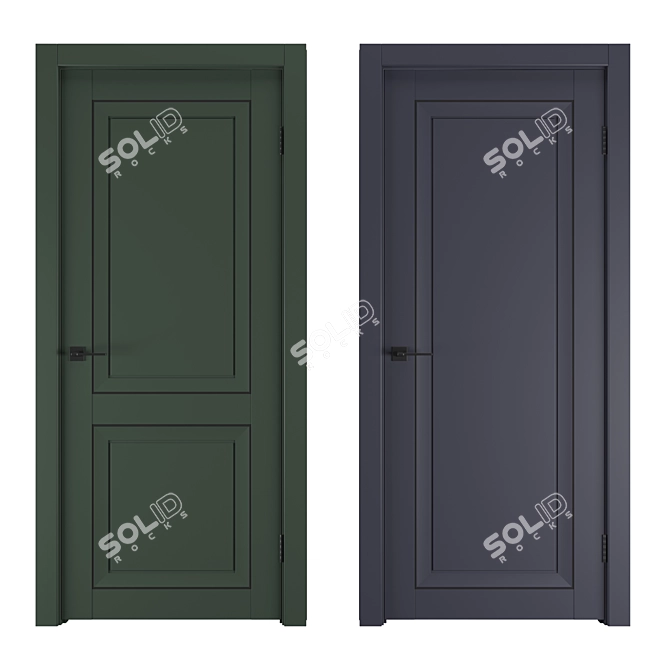 Elegant Decanto Door Collection 3D model image 1