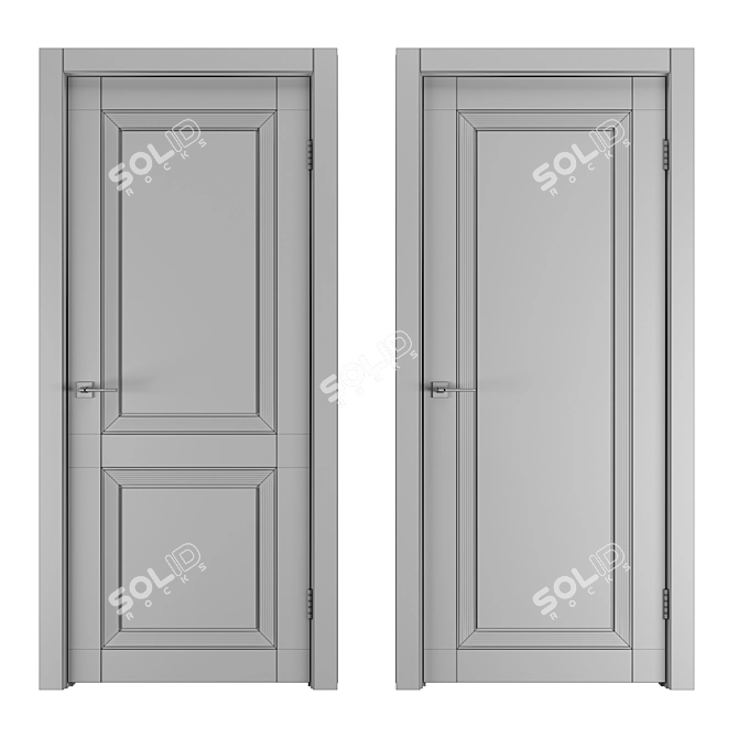 Elegant Decanto Door Collection 3D model image 2