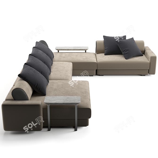 Luxurious Fendi Casa Halston: Modular Elegance 3D model image 2