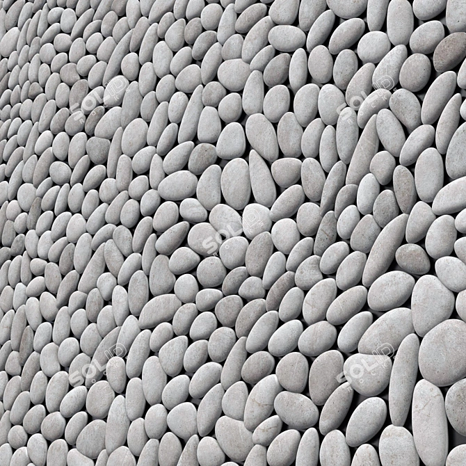 Pebble Panel Decor: Textured, Smooth, Versatile 3D model image 2