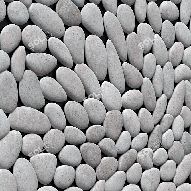 Pebble Panel Decor: Textured, Smooth, Versatile 3D model image 5