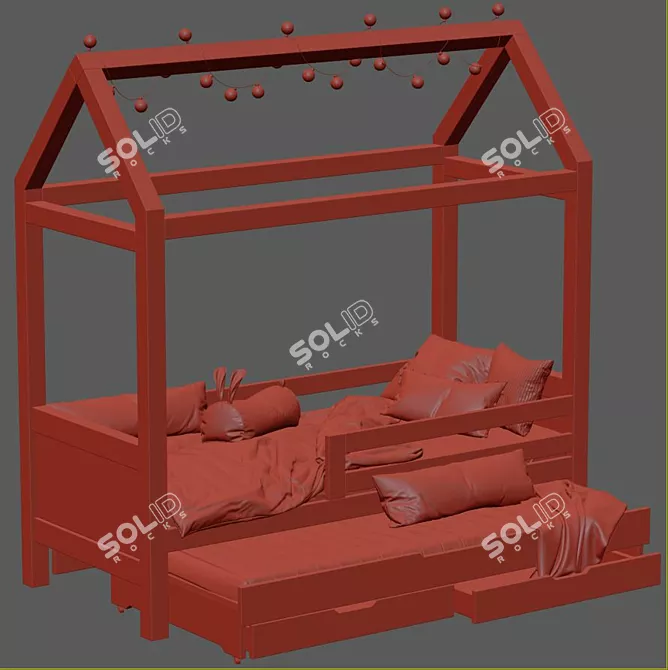 Lodge Bed Nature Kid Maya 

()Cozy Woodland Retreat for Kids 3D model image 7