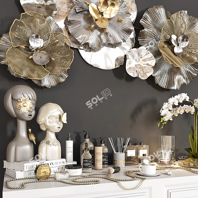 Elegant Decor Set: 3D Max, Vray 3D model image 3