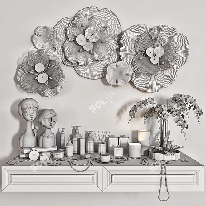 Elegant Decor Set: 3D Max, Vray 3D model image 1