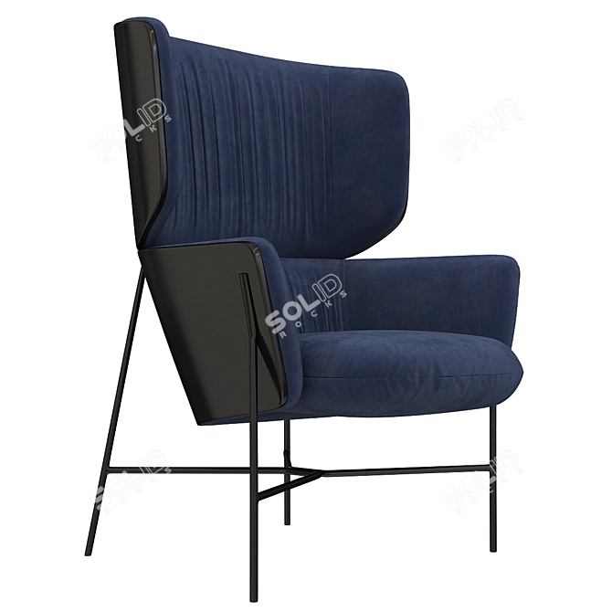Caristo High Back Armchair 3D model image 3