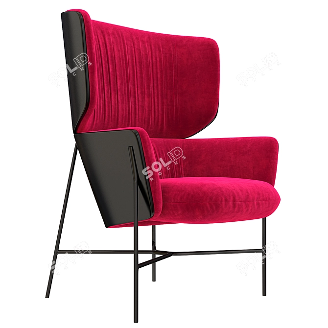 Caristo High Back Armchair 3D model image 4