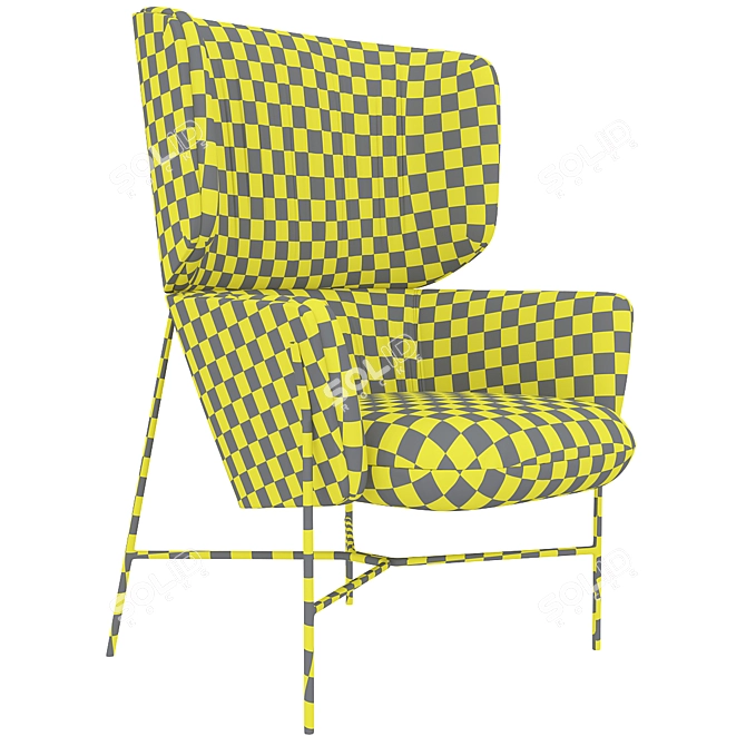 Caristo High Back Armchair 3D model image 6