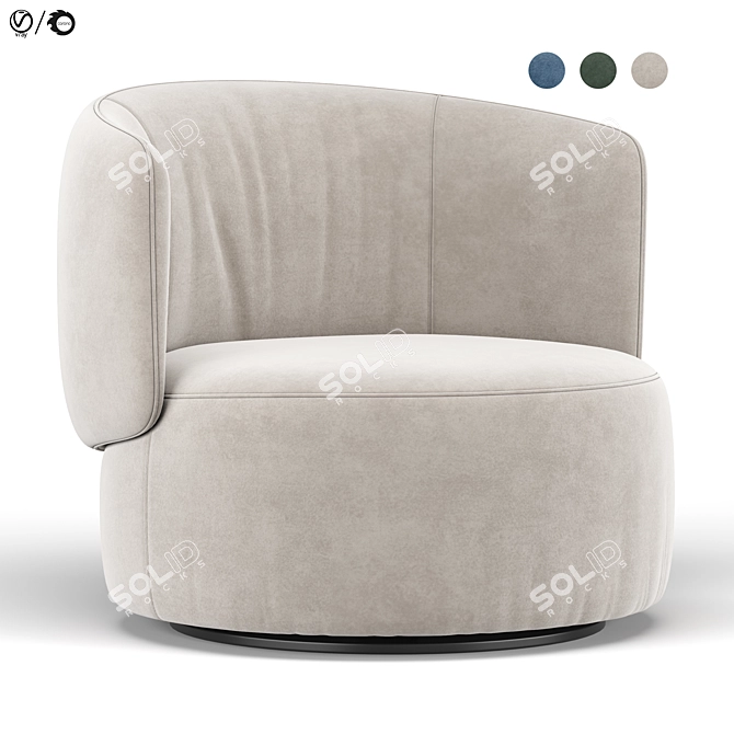 Elegant Swivel Chair "Jane 3D model image 1