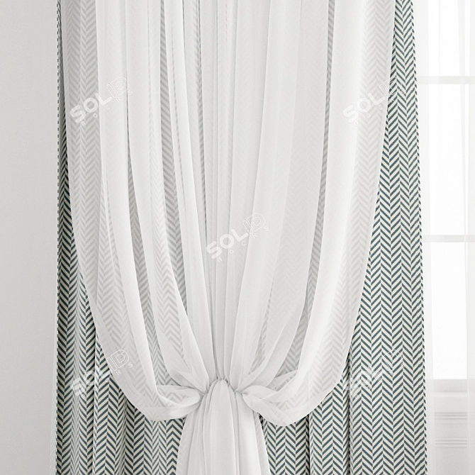 Polygonal Curtain Model 3D model image 2