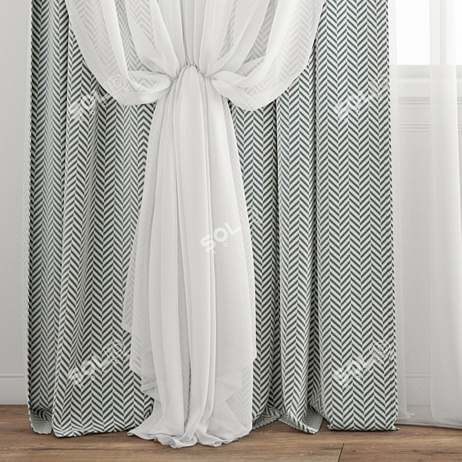 Polygonal Curtain Model 3D model image 3