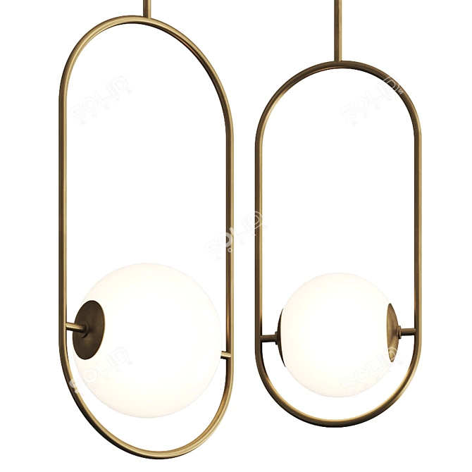 Elegant Evangeline Pendant Lamp 3D model image 1