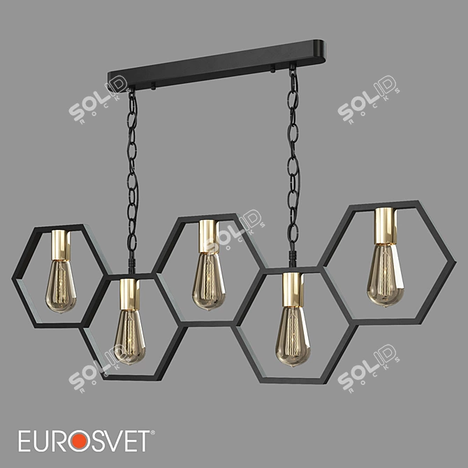 Arnia Black Loft Pendant Lamp 3D model image 1