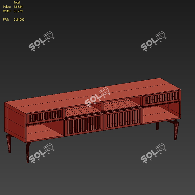 Alkaid TV Stand: Stylish and Functional 3D model image 5