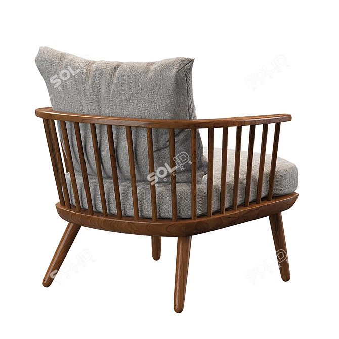 Modern Style: West Elm Juniper Chair 3D model image 2