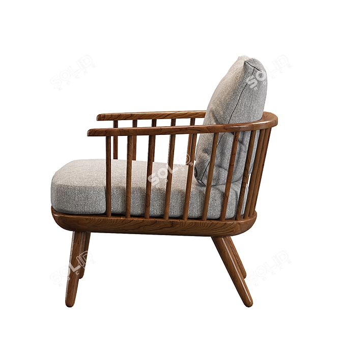 Modern Style: West Elm Juniper Chair 3D model image 5