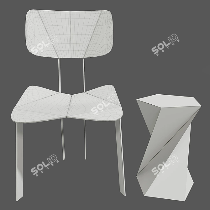 Takahashi Origami: Folding chairs perfected 3D model image 5