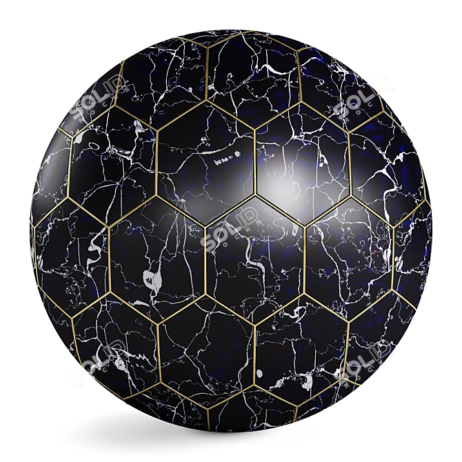 Marble Onyx Floor Tile - Elegant, Durable 3D model image 2