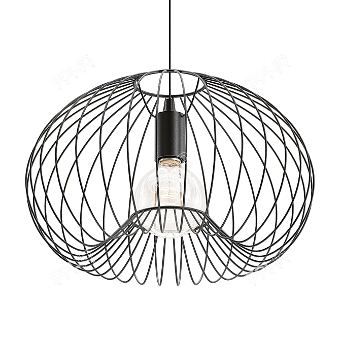 Sleek Vitaluce Pendant Light 3D model image 1