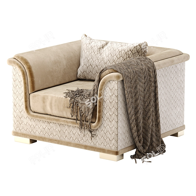 Welcome Armchair: Transformable Bedding Solution 3D model image 1