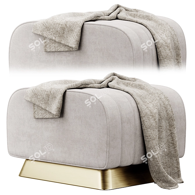  Luxe Mamie Ottoman by Ottiu 3D model image 2