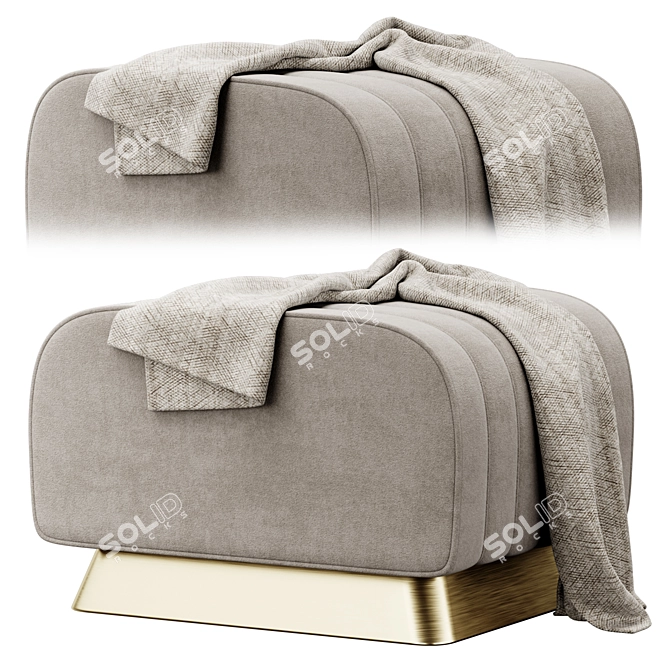  Luxe Mamie Ottoman by Ottiu 3D model image 3