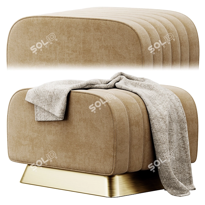  Luxe Mamie Ottoman by Ottiu 3D model image 10