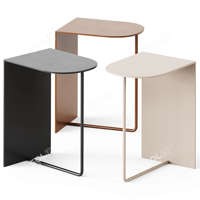 Elegant Elle Side Table 3D model image 1
