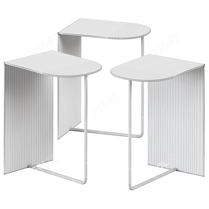 Elegant Elle Side Table 3D model image 2