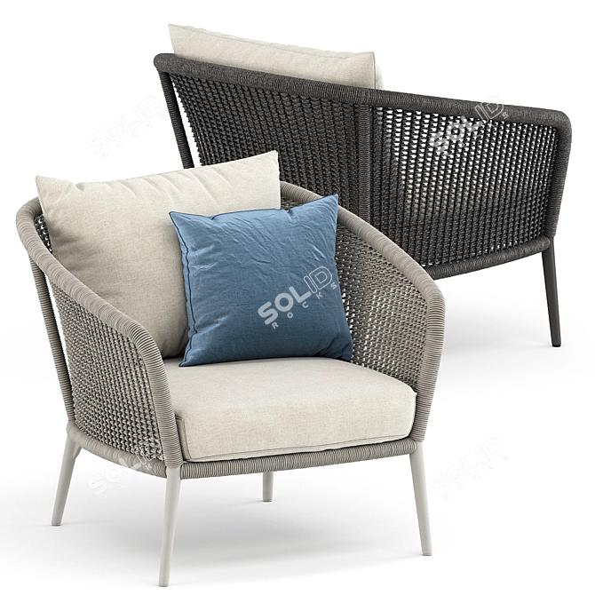 Cozy Knot Lounge Chair 3D model image 1