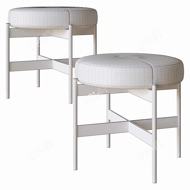 Elegant Erys Stool: Modern Italian Design 3D model image 4