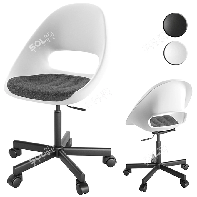 Eldberget Malskar: Sleek Ergonomic Chair 3D model image 1