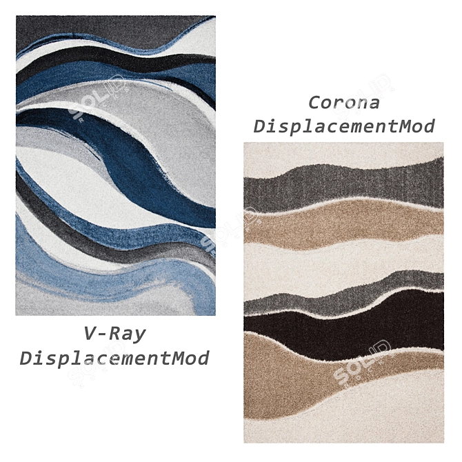 Versatile Rug Set with VRay and Corona Materials 3D model image 2