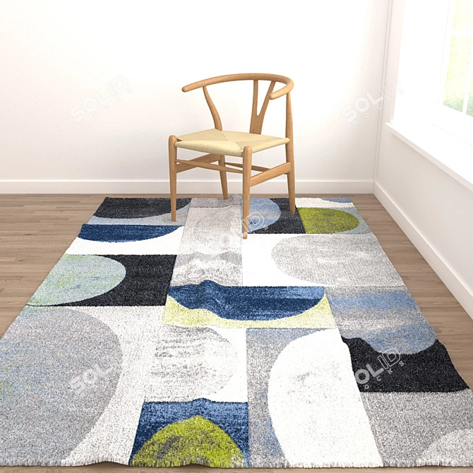 Versatile Rug Set with VRay and Corona Materials 3D model image 4