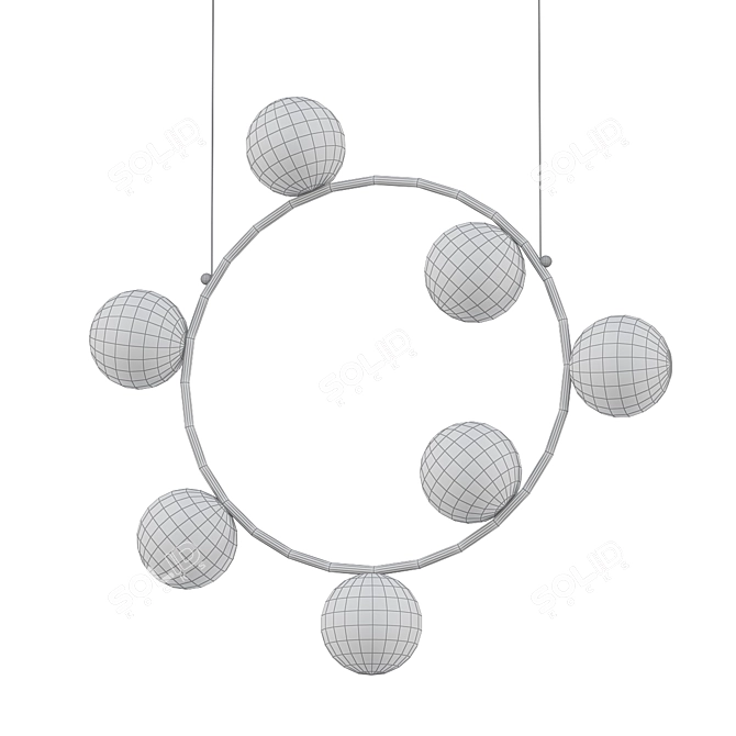 Mystical Bubble Pendant Light 3D model image 2