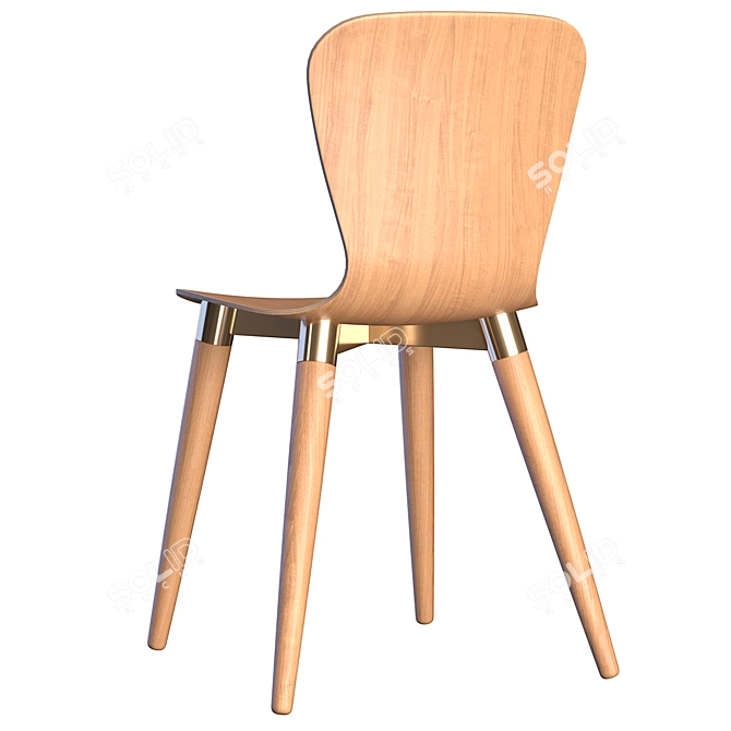 Elegant Edelweiss Dining Chairs 3D model image 2