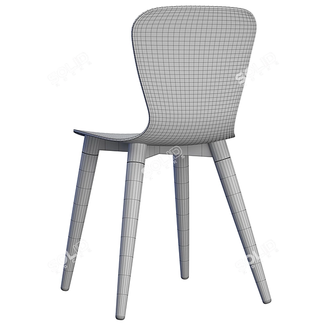 Elegant Edelweiss Dining Chairs 3D model image 4